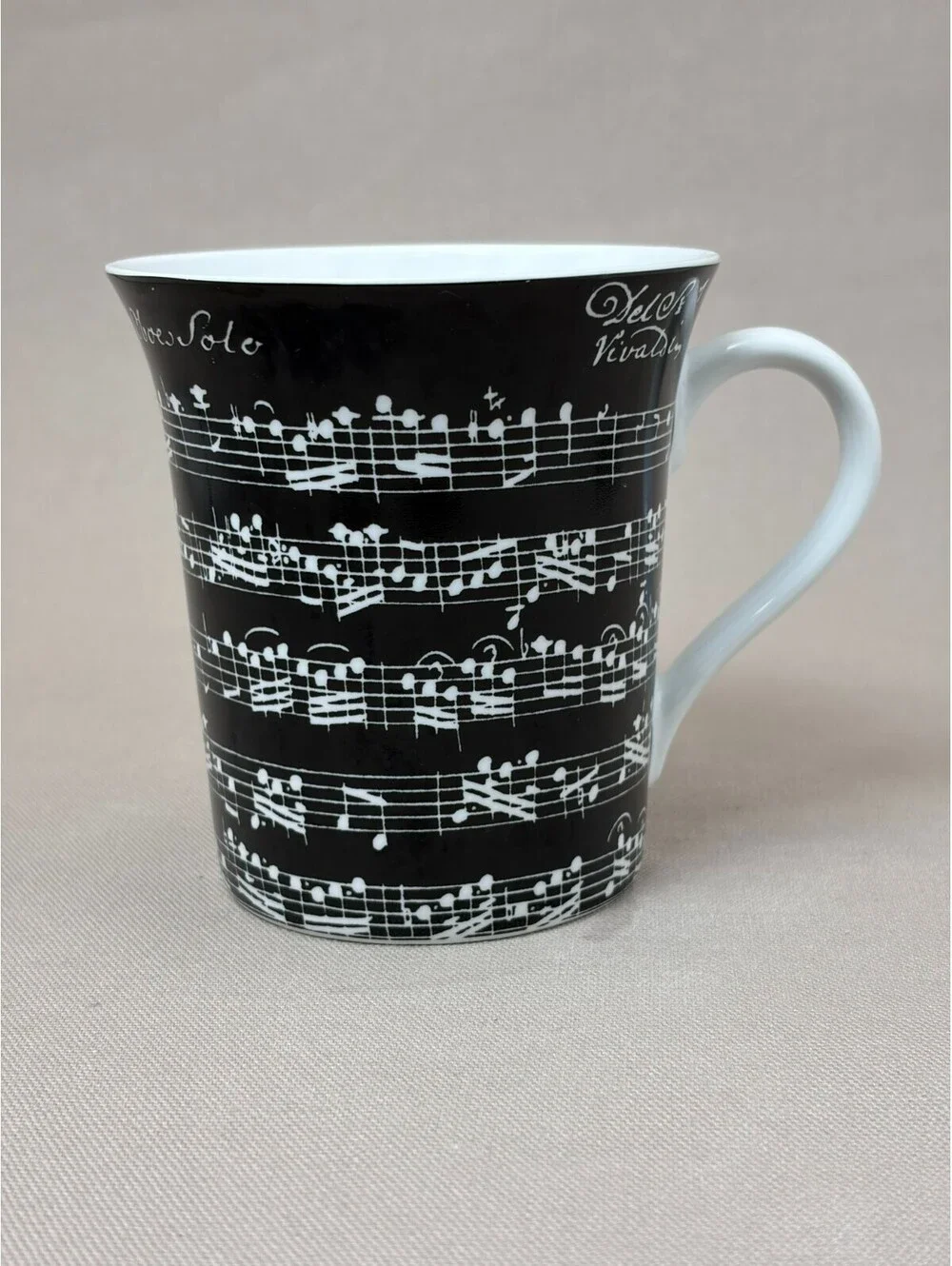 Konitz Vivaldi Sheet Music Coffee Mug Sonata in C Minor Oboe Porcelain Cup 11 oz